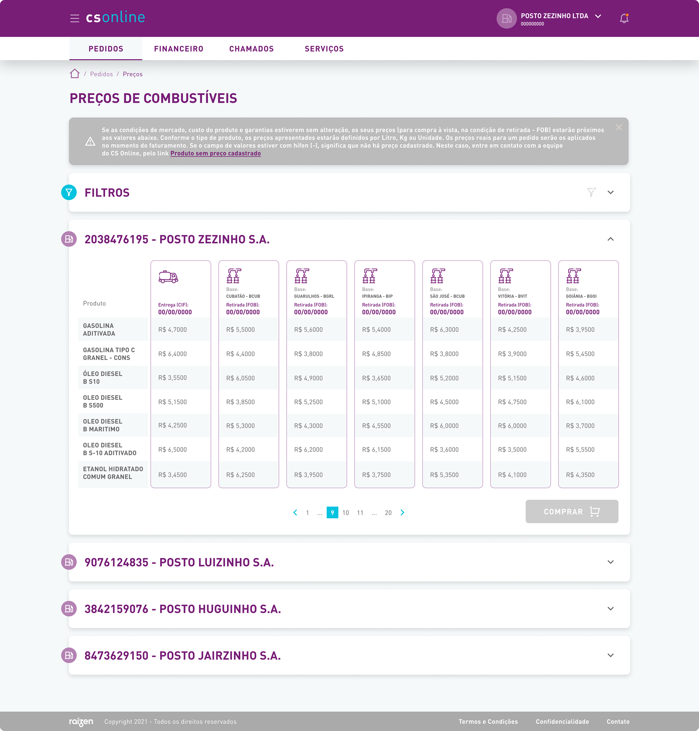 Preços Combustíveis